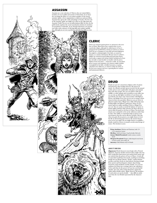 Swords & Wizardry Complete Character Reference Sheets/Equipment Lists - PDF